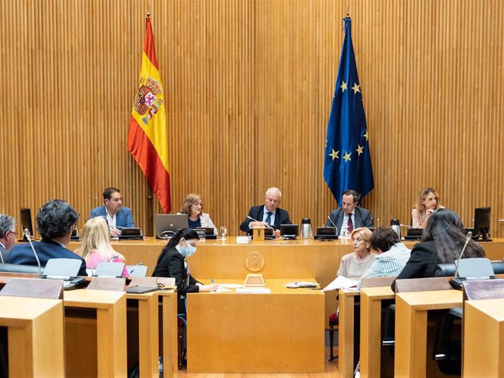 La presidenta de la AIReF, Cristina Herrero, en la Comisión de Hacienda y Función Pública del Congreso