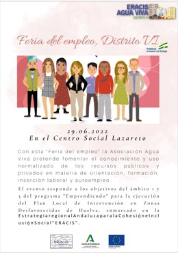 Cartel de la Feria de Empleo-Distrito VI.