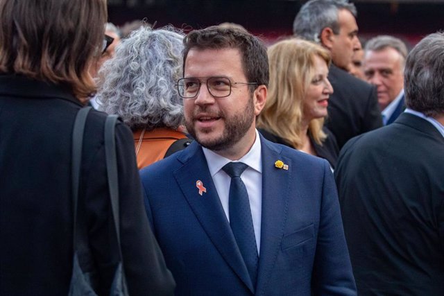 El presidente de la Generalitat, Pere Aragonès, en los Premios Pimes de Pimec.