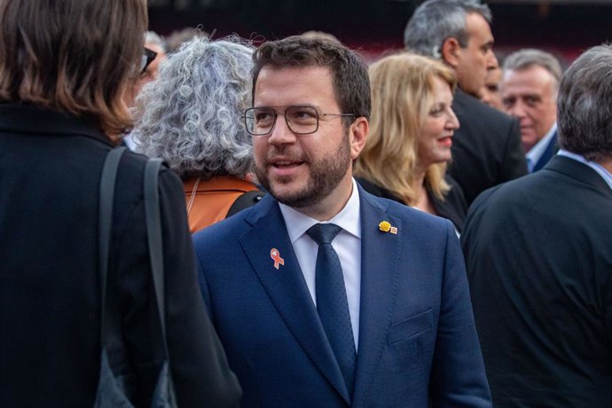 El president de la Generalitat, Pere Aragons, en els Premis Pimes de Pimec.