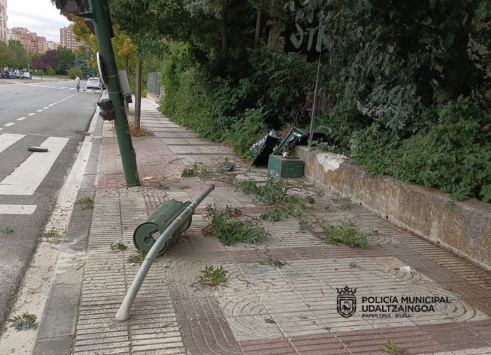 Imagen del accidente en la calle Sadar.