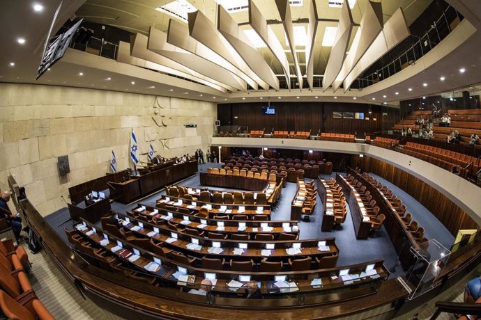 Una vista general del Parlamento de Israel, la Knesset