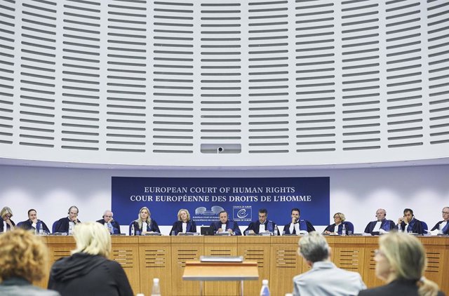 Archivo - La gran sala del Tribunal Europeu de Drets Humans 