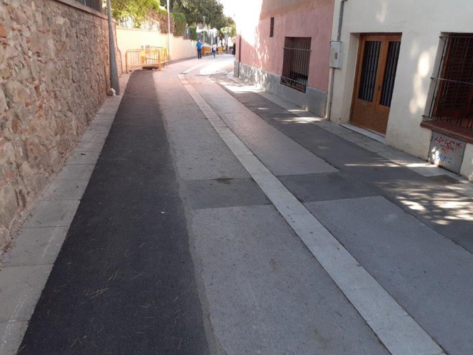 Obres de millora de la xarxa elctrica a Sant Feliu de Llobregat (Barcelona)