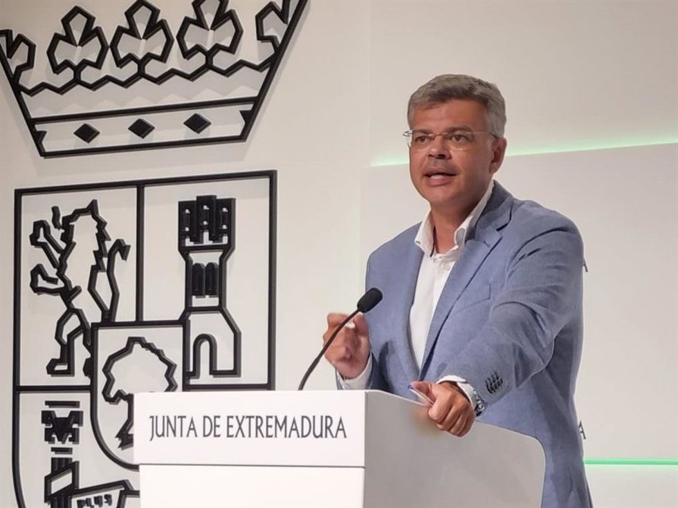 El portavoz de la Junta, Juan Antonio González, en la rueda de prensa posterior al Consejo de Gobierno.
