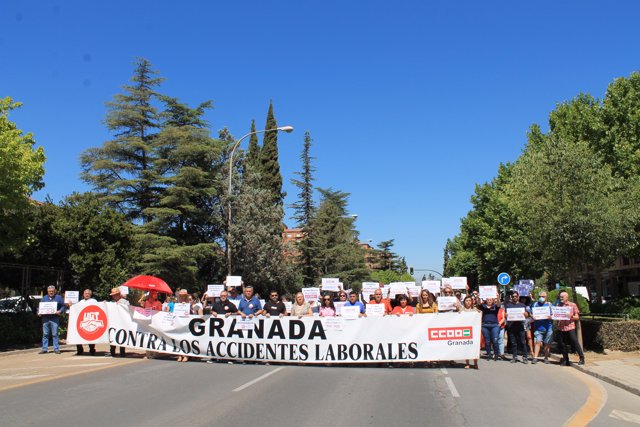 Concentración por muertes laborales en Granada