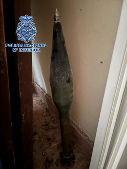 Cohete militar antitanque descubierto en una vivienda de La Palma