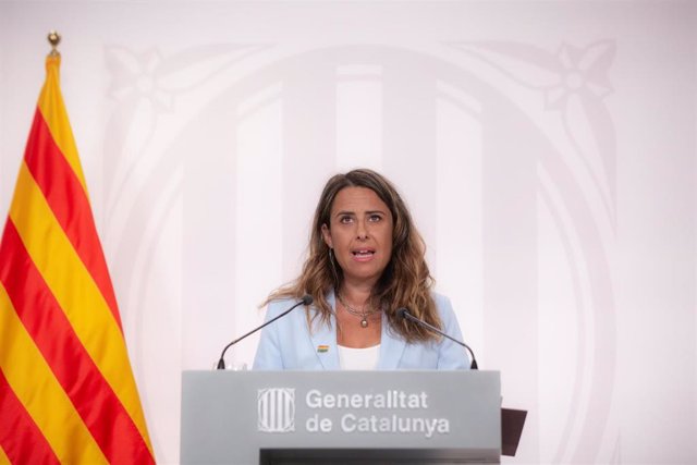 La portavoz del Govern de Cataluña, Patrícia Plaja, comparece en rueda de prensa tras el Consell Executiu semanal, a 14 de junio de 2022, en Barcelona, Catalunya (España).