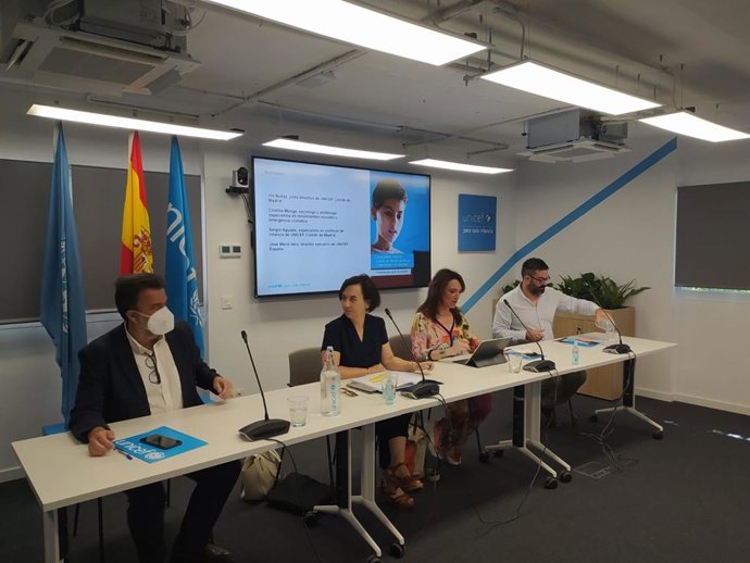 Presentación de un informe de UNICEF sobre la situación de la infancia en la Comunidad de Madrid.