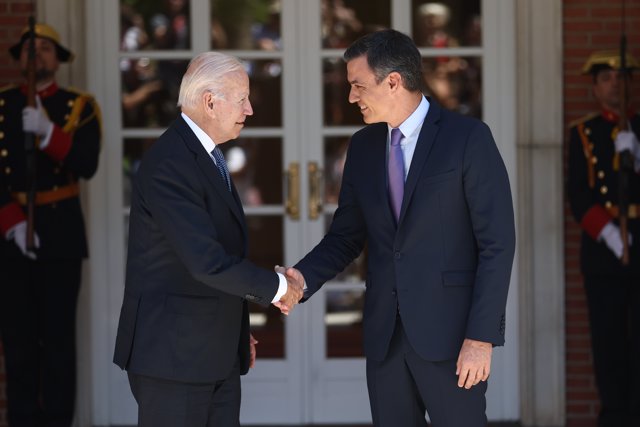 Sánchez recibe a Biden en La Moncloa