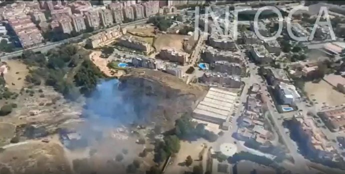 Incendio en La Corta, Málaga capital