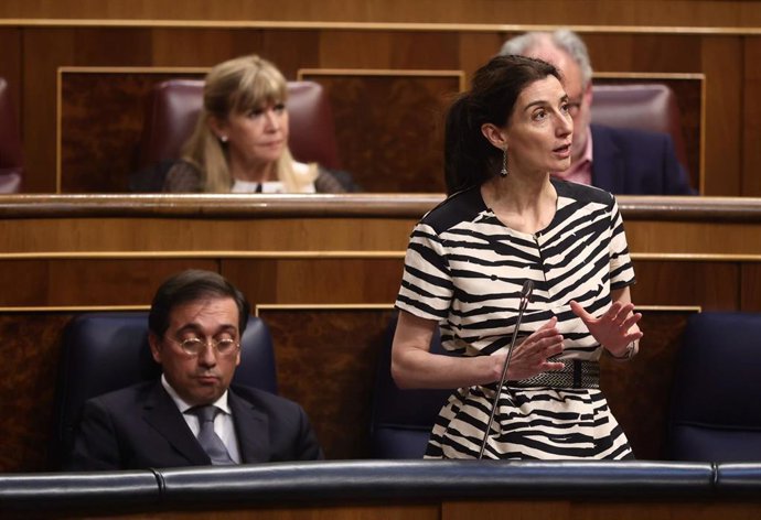 La ministra de Justicia, Pilar Llop, interviene en una sesión de control al Gobierno, en el Congreso de los Diputados.