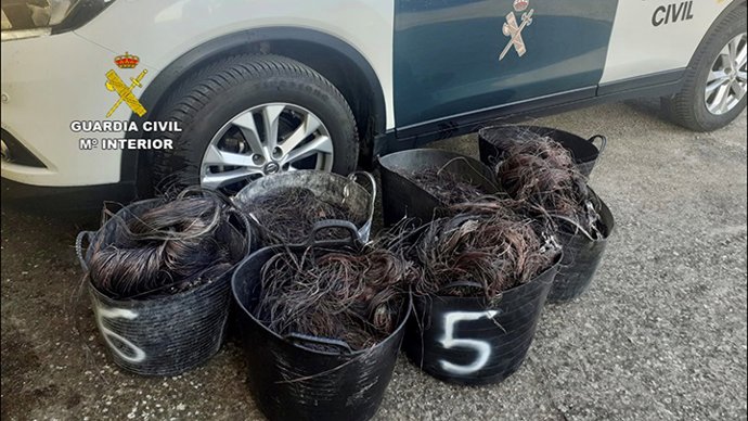 VÍDEO: La Guardia Civil de Ahigal (Cáceres) detiene a 4 personas e investiga otras tres por robo de cable de cobre