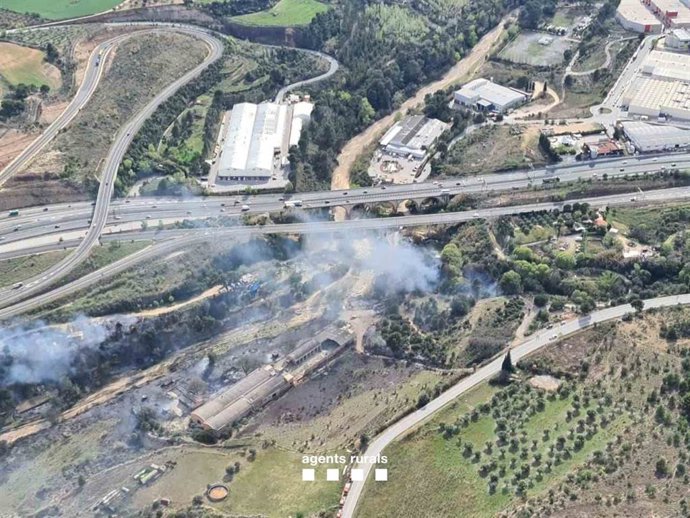 Incendi a Esparraguera (Barcelona)