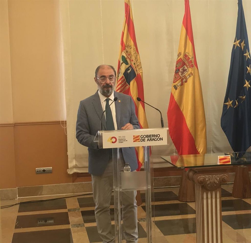 El presidente del Gobierno de Aragón, Javier Lambán