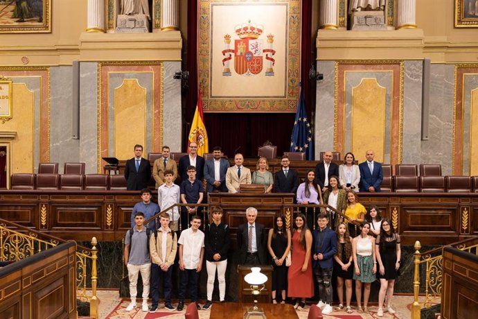 Los premiados en el Congreso de los Diputados.