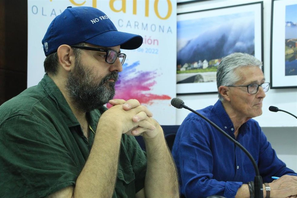 Stéphane Grueso, Coordinador Adjunto De Maldita Educa, Y Rafael Rodríguez, Director De La APS, Durante El Curso De Verano' ¿Hacia Dónde  Camina El Periodismo?'