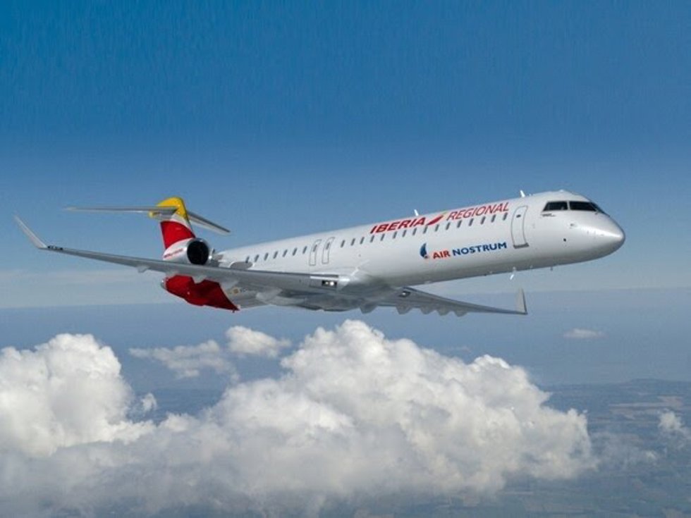 Archivo - Avión de Iberia