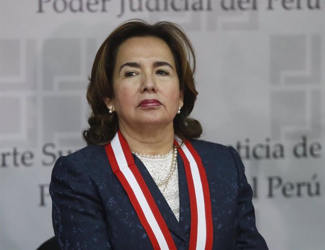Archivo - La presidenta del Poder Judicial de Perú, Elvia Barrios