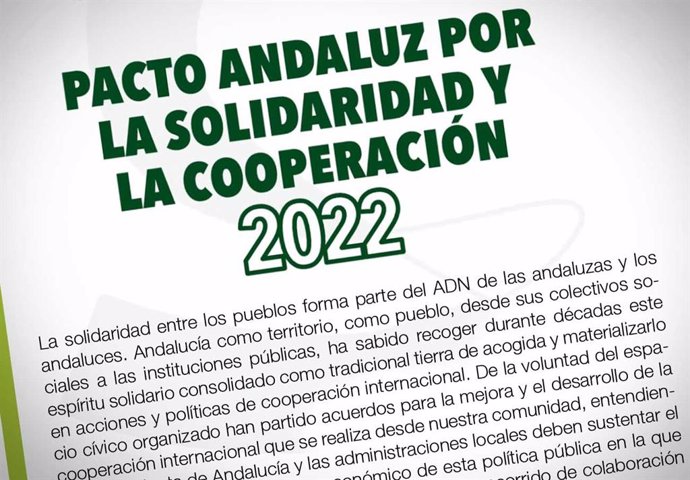 Pacto Andaluz por la Solidaridad y la Cooperación 2022