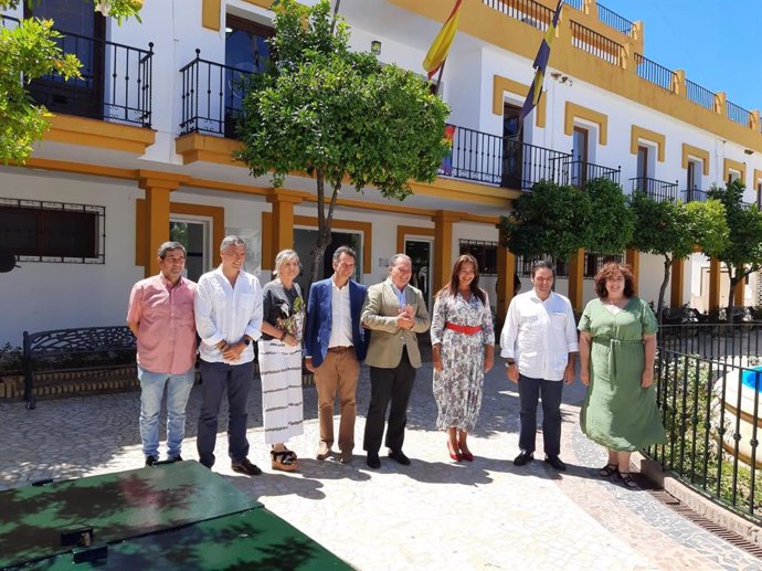 La delegada territorial de Turismo de la Junta en funciones, María Ángeles Muriel, en Aljaraque (Huelva).