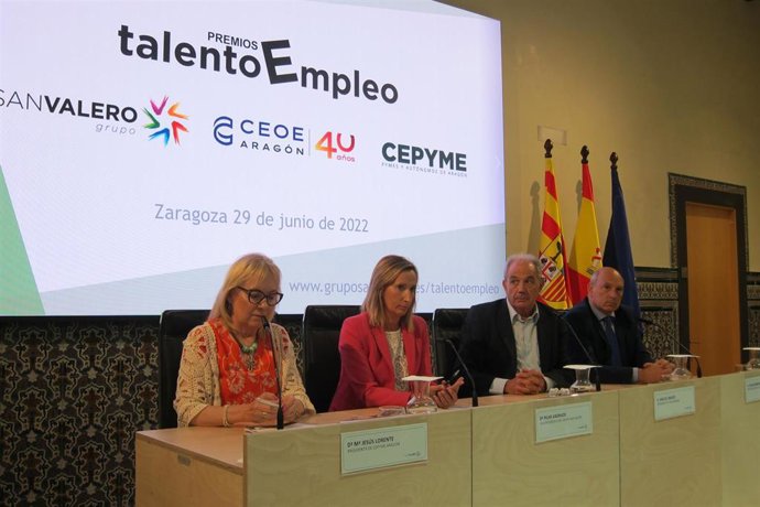 Acto de presentación de la segunda edición de los premios 'Talento Empleo Aragón'.