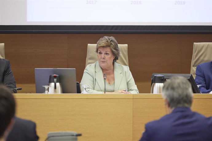 La presidenta del Tribunal de Cuentas, Enriqueta Chicano, comparece en la Comisión para las Relaciones con el Tribunal de Cuentas, en el Congreso de los Diputados, a 28 de junio de 2022, en Madrid (España).