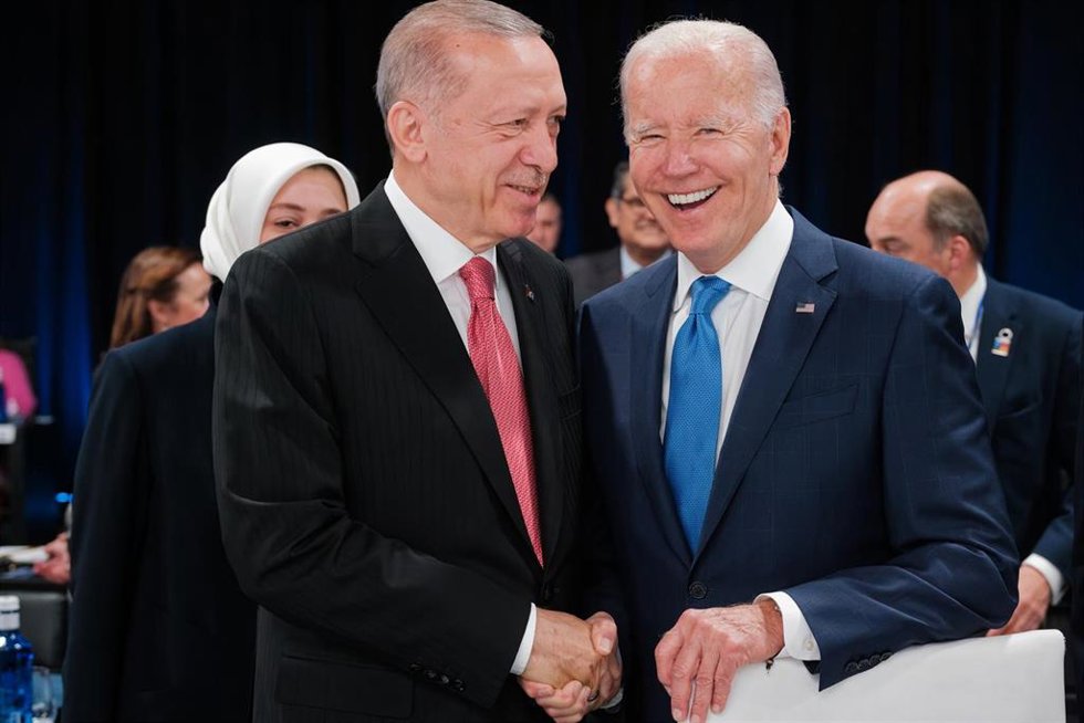 El presidente estadounidense, Joe Biden, y su homólogo turco, Recep Tayyip Erdogan