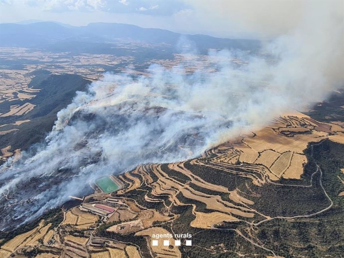Incendio en Artesa de Segre (Lleida) el 29 de junio de 2022.