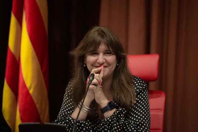 La presidenta del Parlament, Laura Borràs