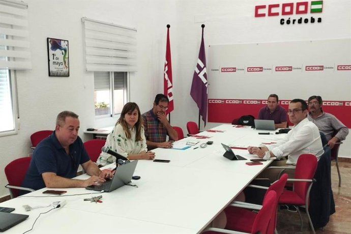 Reunión en Córdoba de responsables de Industria Alimentaria de CCOO y del sector del aceite en Andalucía.