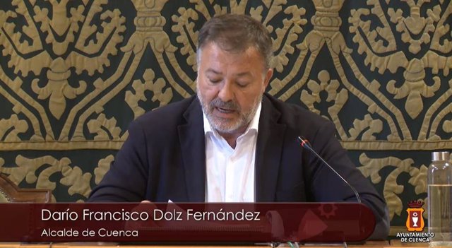 El alcalde de Cuenca, Darío Dolz, en el debate del estado del municipio.