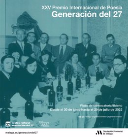La Diputación de Málaga abre la convocatoria de los premios internacionales de poesía Generación del 27 y Emilio Prados