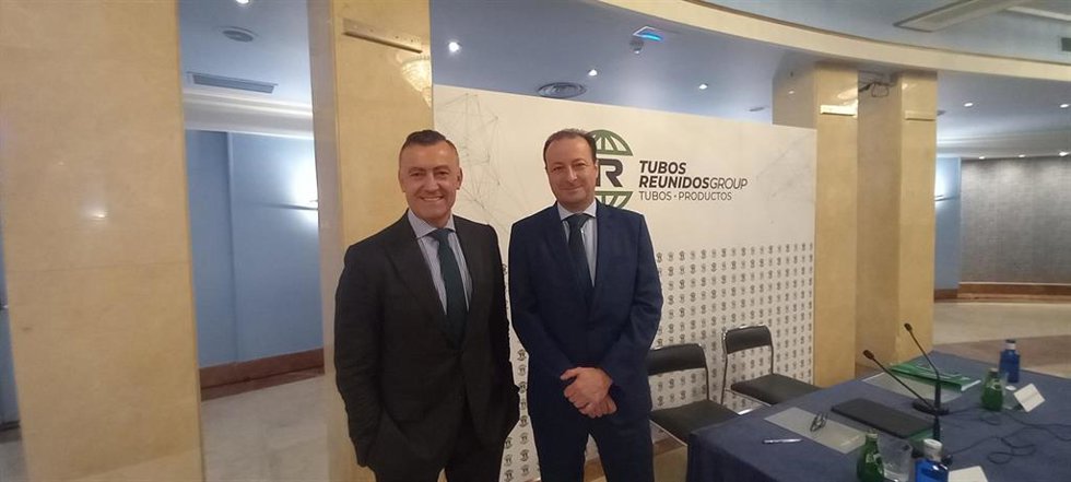 El presidente de Tubos Reunidos, Francisco Irazusta, y su director general, Carlos López de las Heras.