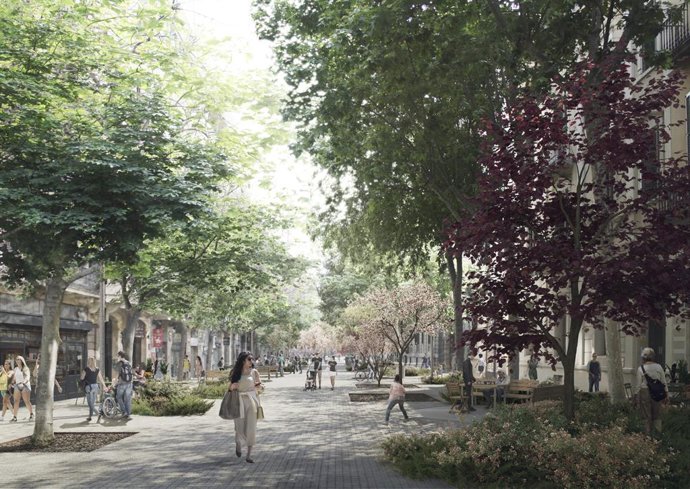 Archivo - Recreació de la superilla de l'Eixample