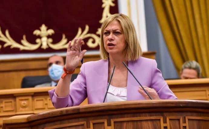 La presidenta del Grupo Parlamentario Ciudadanos, Carmen Picazo, en el pleno de las Cortes