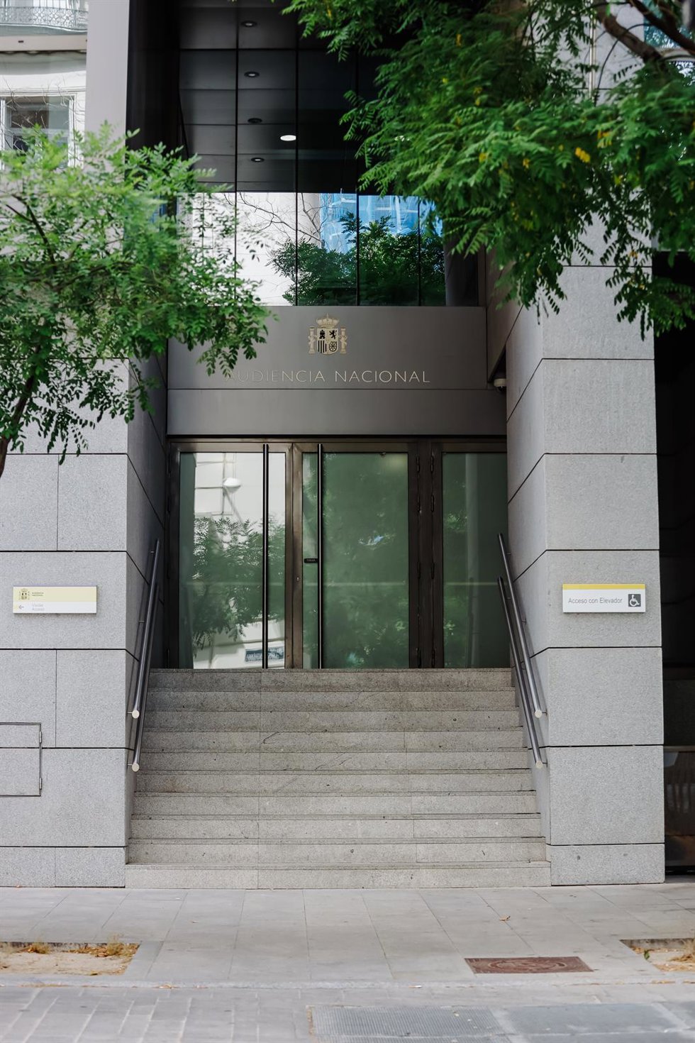 Fachada de la Audiencia Nacional, a 14 de junio de 2022, en Madrid (España).