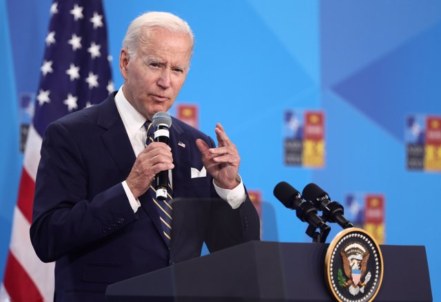 El presidente de EEUU, Joe Biden, interviene en la segunda y última jornada de la Cumbre de la OTAN 2022 en el Recinto Ferial IFEMA MADRID