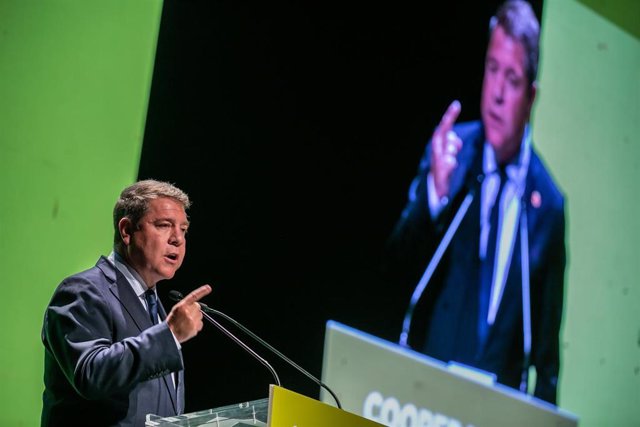 El presidente de Castilla-La Mancha, Emiliano García-Page, en la inauguración del congreso de Cooperativas Agro-alimentarias.