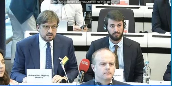 Captura de la intervención de Juan García-Gallardo en el Comité de las Regiones de Europa.