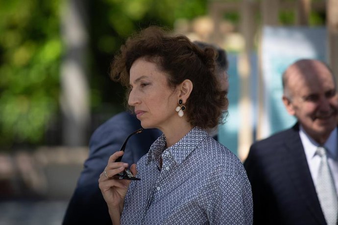 Archivo - La directora general de la Unesco, Audrey Azoulay,  