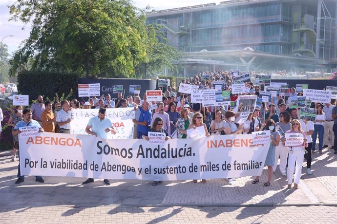 Protesta de la plantilla de Abengoa