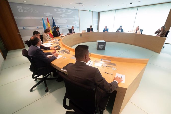 O titular da Xunta, Alfonso Rueda, preside a reunión do Consello da Xunta