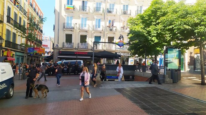 Más de 1.500 policías nacionales de varias unidades, también de paisano, vigilarán las fiestas del Orgullo LGTBI en Madrid