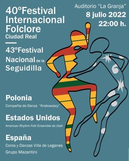 Cartel del XI Festival de Folclore de Ciudad Real.