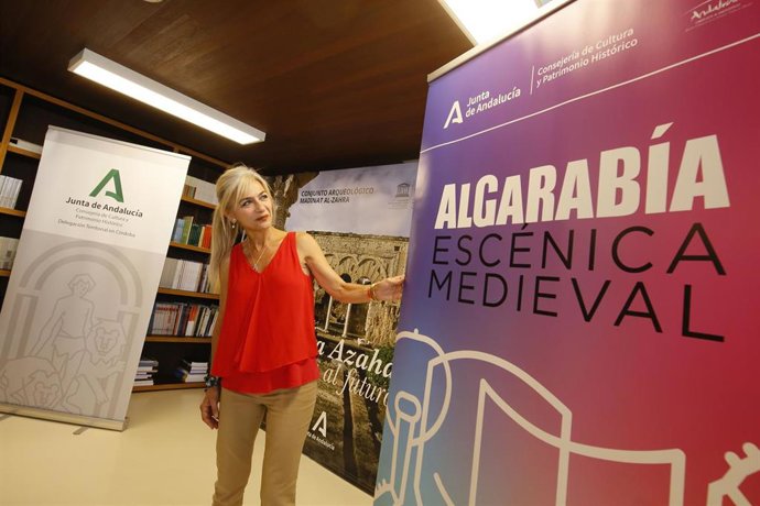 La Consejera De Cultura Y Patrimonio Histórico De La Junta En Funciones, Patricia Del Pozo, Presenta El Programa 'Algarabía. Escénica Medieval 2022' En Medina Azahara.