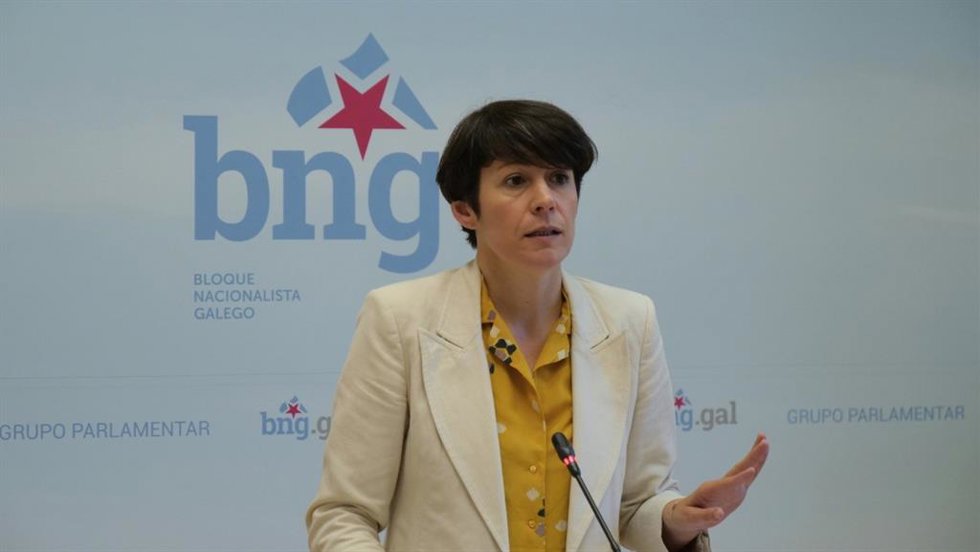 La portavoz nacional del BNG, Ana Pontón, en rueda de prensa