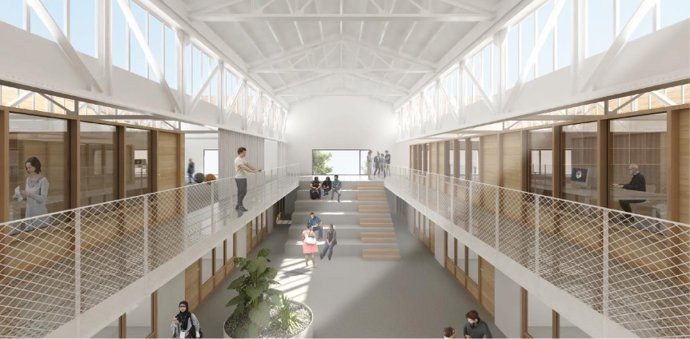 Render de cómo será el futuro BLOC4BCN de Can Batlló.