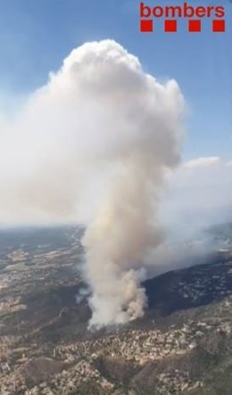 Incendi forestal a Castell d'Aro (Girona)