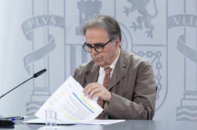 El ministro de Universidades, Joan Subirats, comparece tras la reunión del Consejo de Ministros en Moncloa, a 21 de junio de 2022, en Madrid (España). El Consejo de Ministros ha aprobado, a propuesta del ministro de Universidades, el anteproyecto de Ley